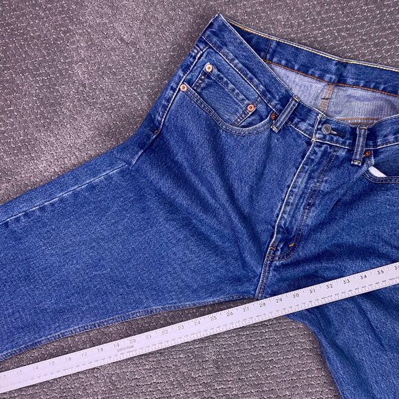 Levi's 505 Jeans Men's 36 x 29 Measures 36 x 28 Regular Fit Straight Leg Blue - Picture 11 of 12